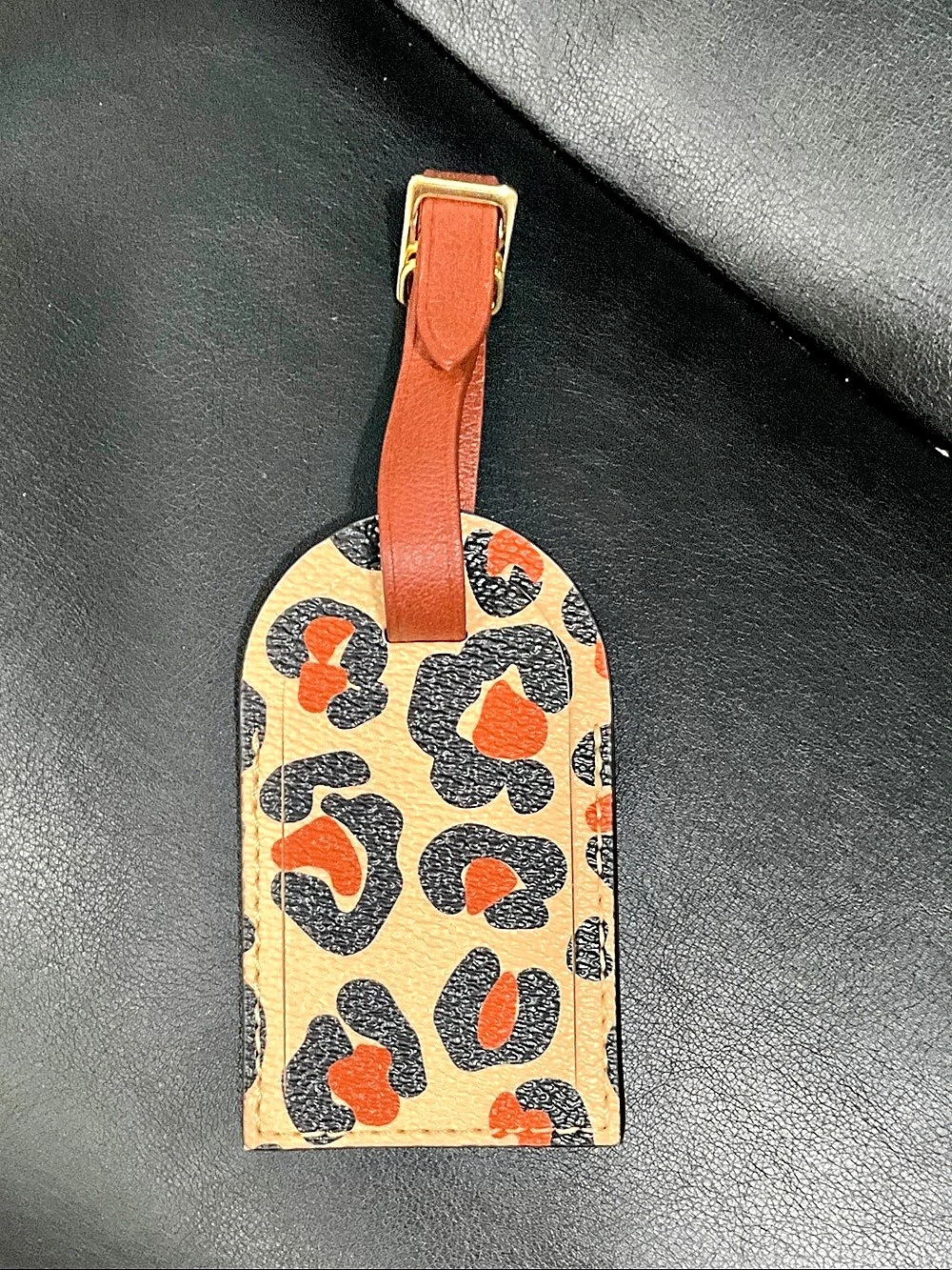 Louis Vuitton Wild at Heart Luggage Tag Orange & Black